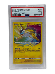 2020 Pokémon Vivid Voltage Raikou Amazing Rare 050/185 PSA 9 MINT