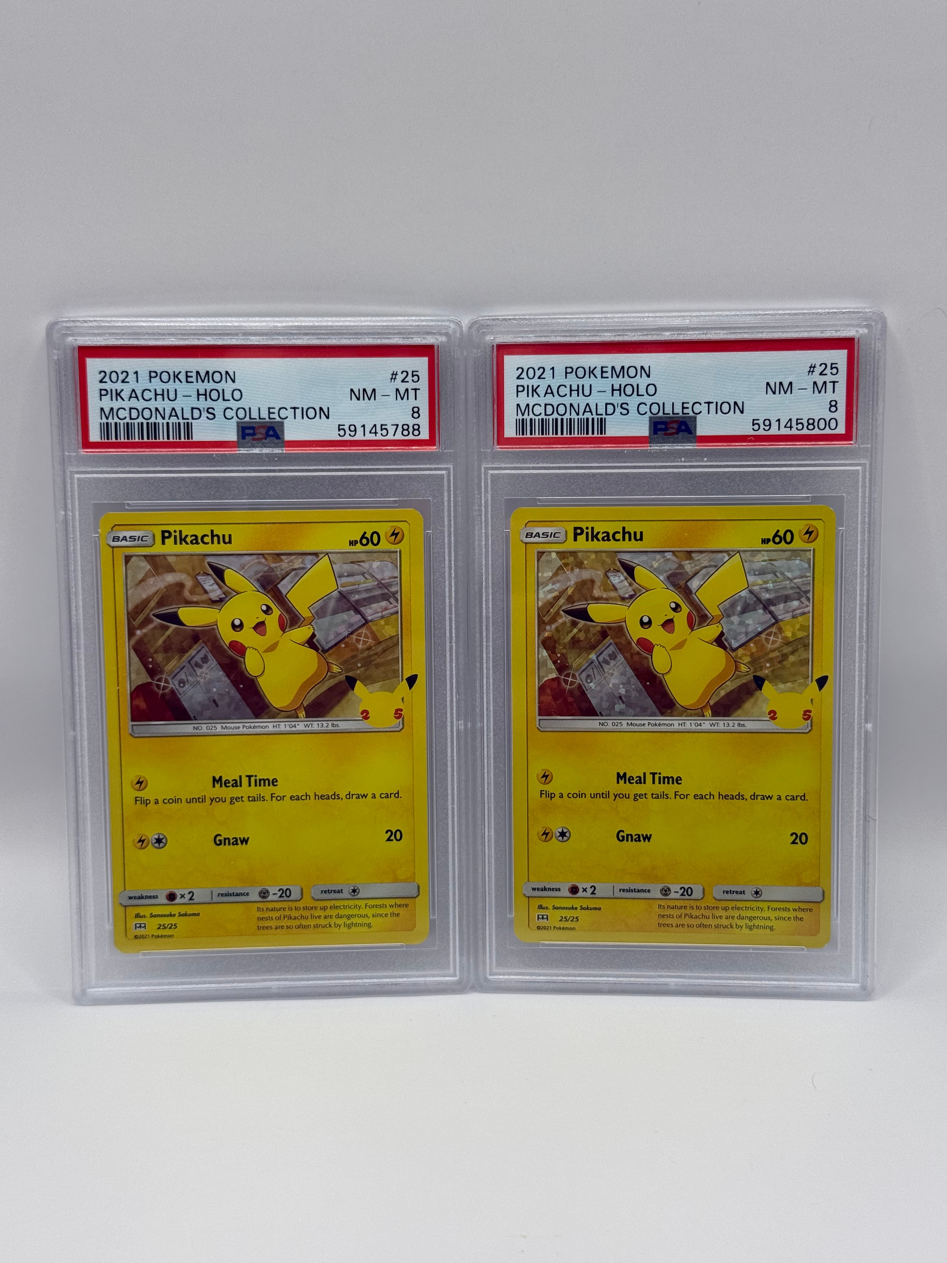 2021 Pokémon McDonald's Collection Pikachu Holo 25/25 PSA 8 NEAR MINT - MINT