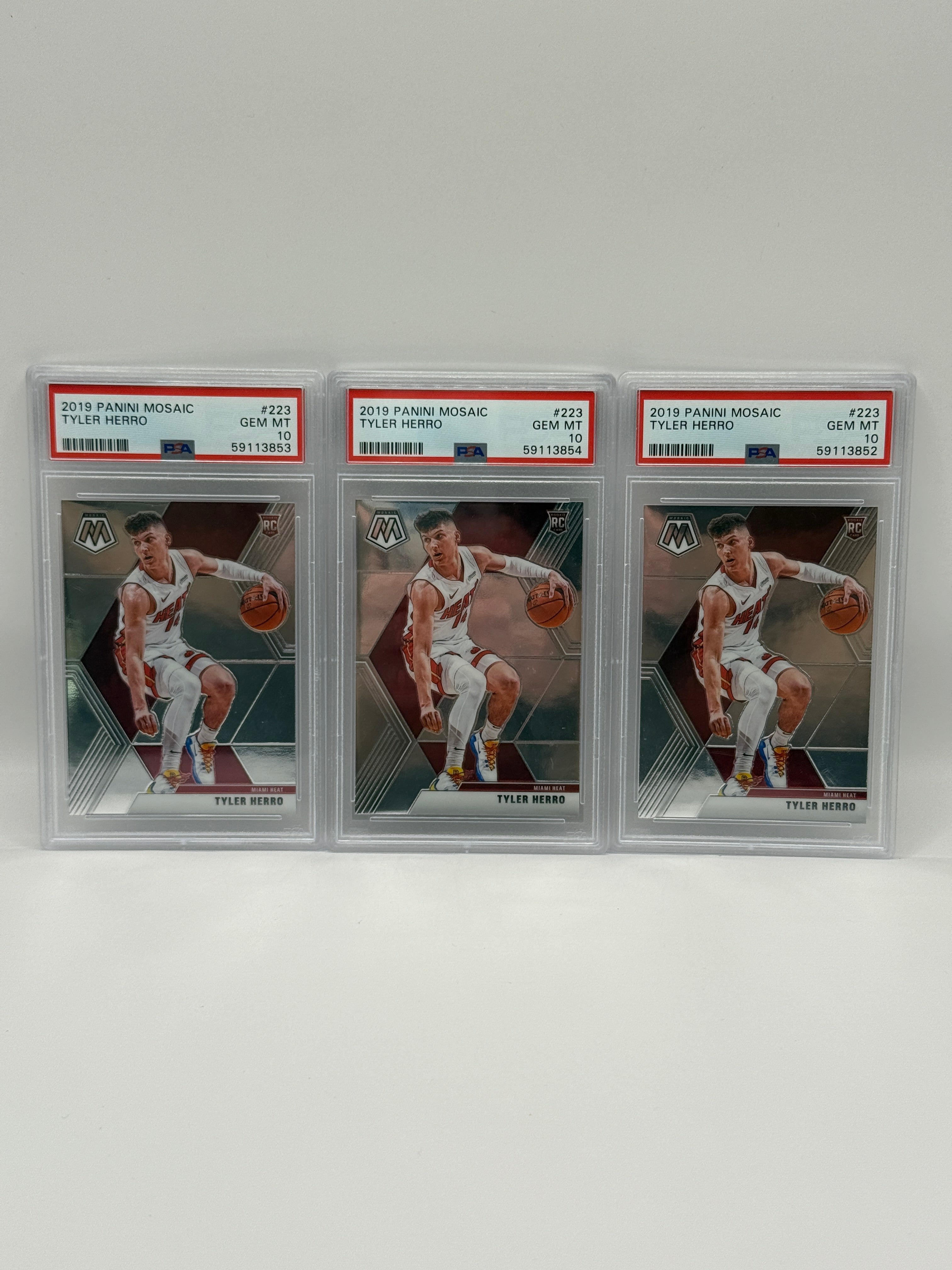 2019 Panini Mosaic Tyler Herro Rookie Card #223 PSA 10 GEM MINT
