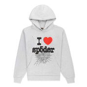 Sp5der Souvenir I Heart Hoodie Heather Grey