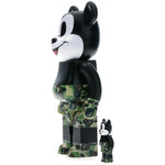 Bearbrick BAPE Mickey Mouse 100% & 400% Set Black Green Camo - Supra Sneakers - Image 2