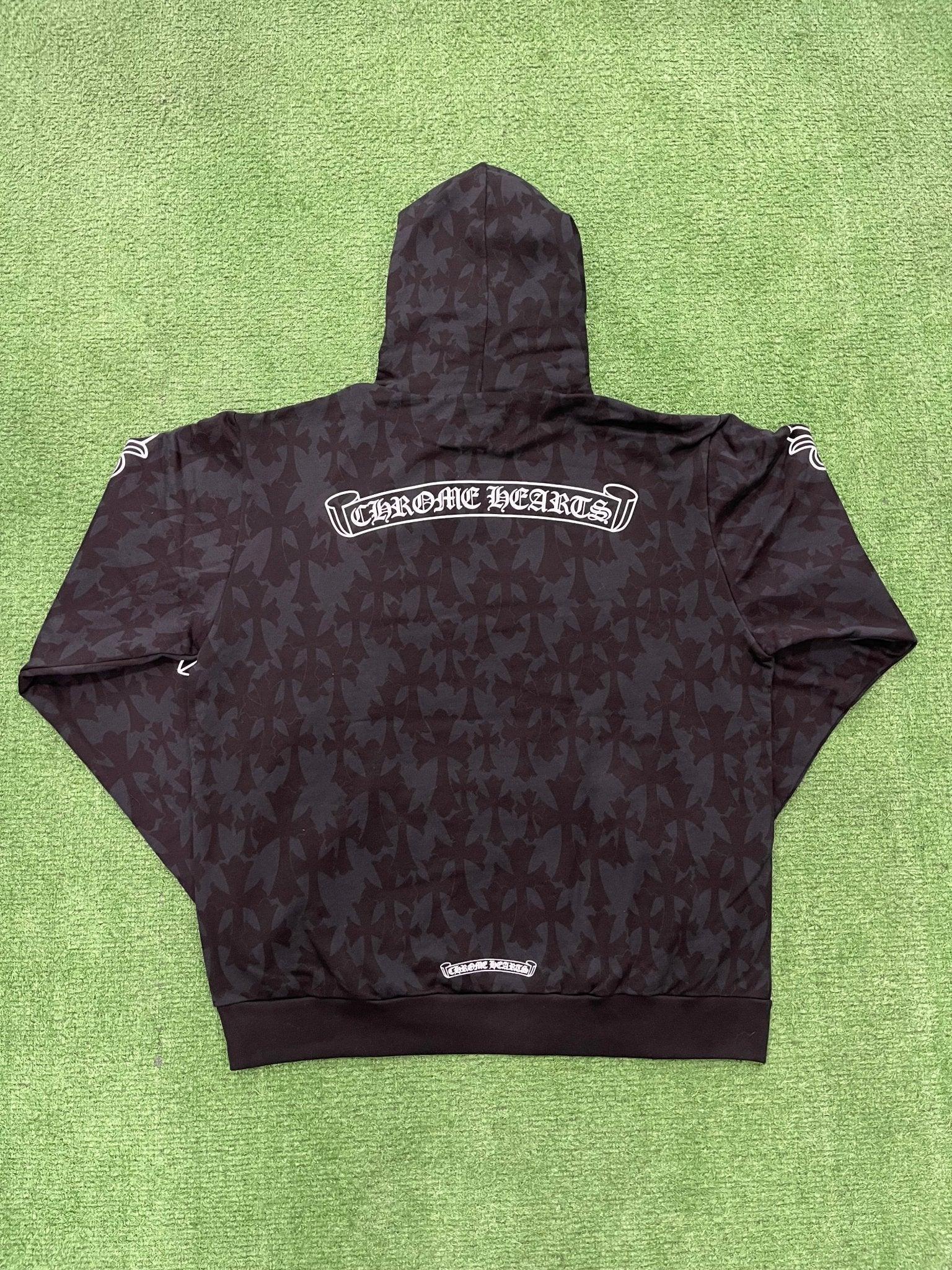 Chrome Hearts Cemetery Cross Pullover Hoodie Black - Supra Sneakers