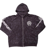 Chrome Hearts Cemetery Cross Zip-Up Hoodie Black - Supra Sneakers