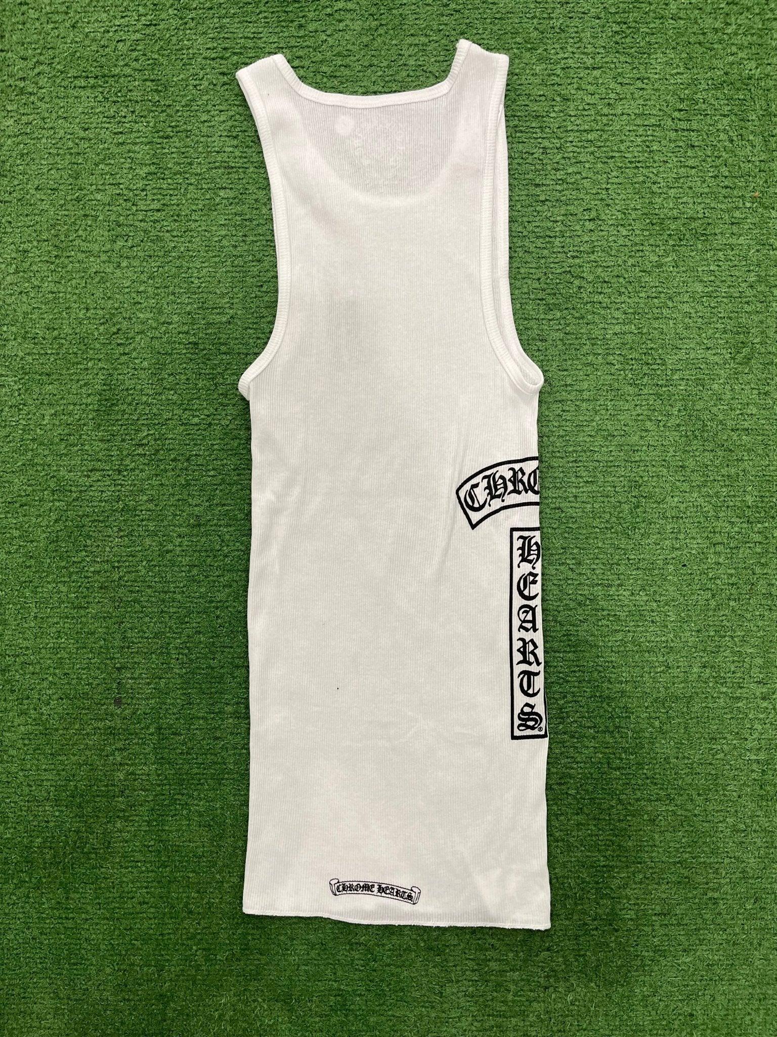 Chrome Hearts Scroll Rib Tank Top White - Supra Sneakers