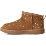 UGG Classic Ultra Mini Shiny Dots Boot Chestnut (Big Kids) — three-quarter view - Image 3