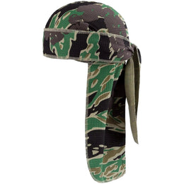 Denim Tears Durag en coton Cotton Wreath Camouflage Tigre Vert