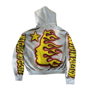 Hellstar Dog Airbrush Zip-Up Hoodie Yellow - Supra Sneakers