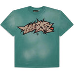 Hellstar Green Crack Print T-Shirt - Image 1