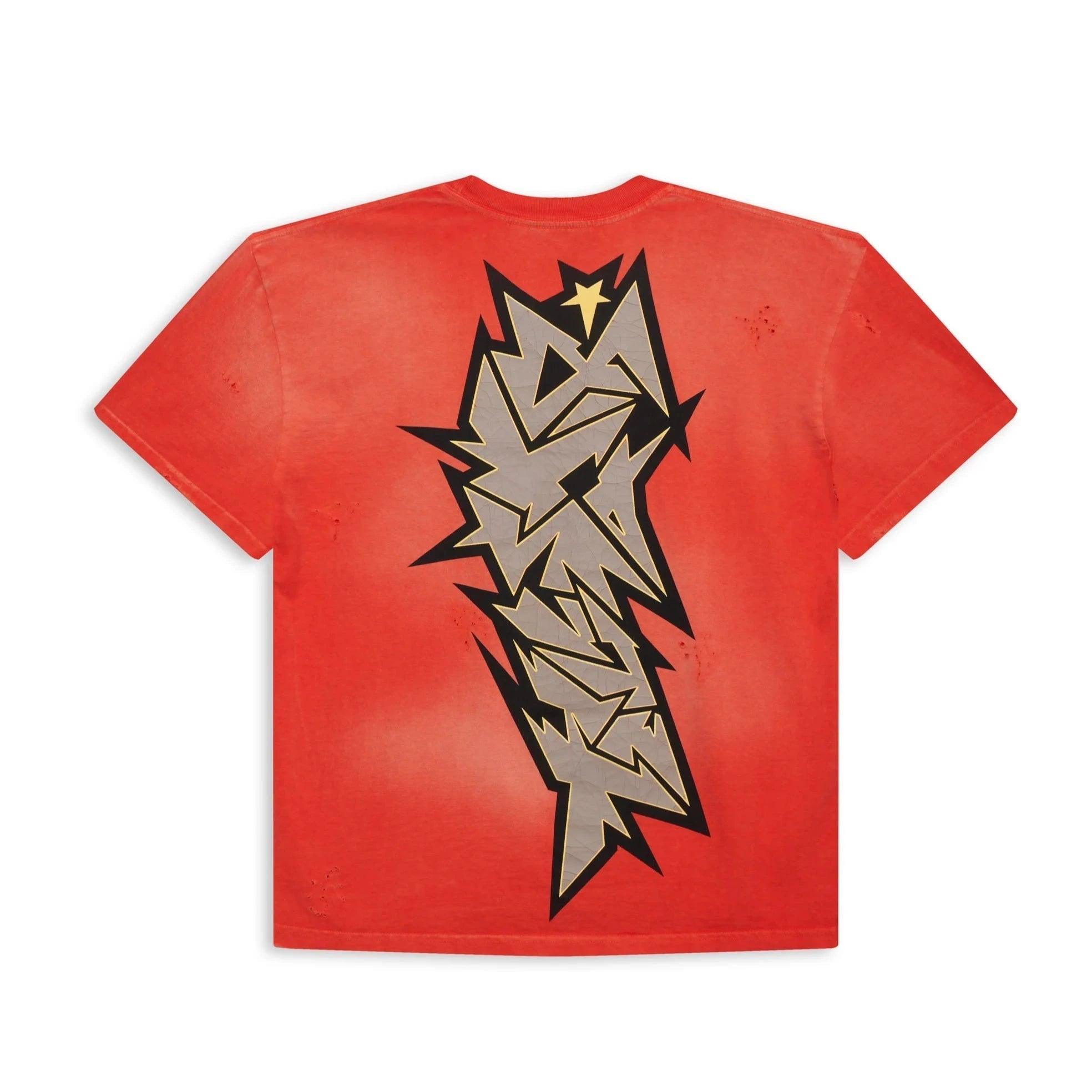 Hellstar Sports Red Crack Print T-Shirt - Supra Sneakers