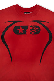 Hellstar Studios Warm Up T - Shirt Red - Supra Sneakers