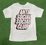 Anti Social Social Club Plaid Red Tee White, T-Shirt - Supra Sneakers - Image 5