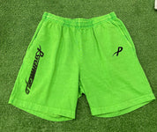 Psychworld Lime Green Canvas Shorts Black Logo, Shorts - Supra Sneakers