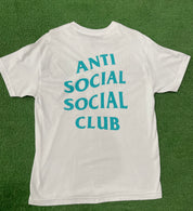 Anti Social Social Club Logo Tee White / Teal, T-Shirt - Supra Sneakers