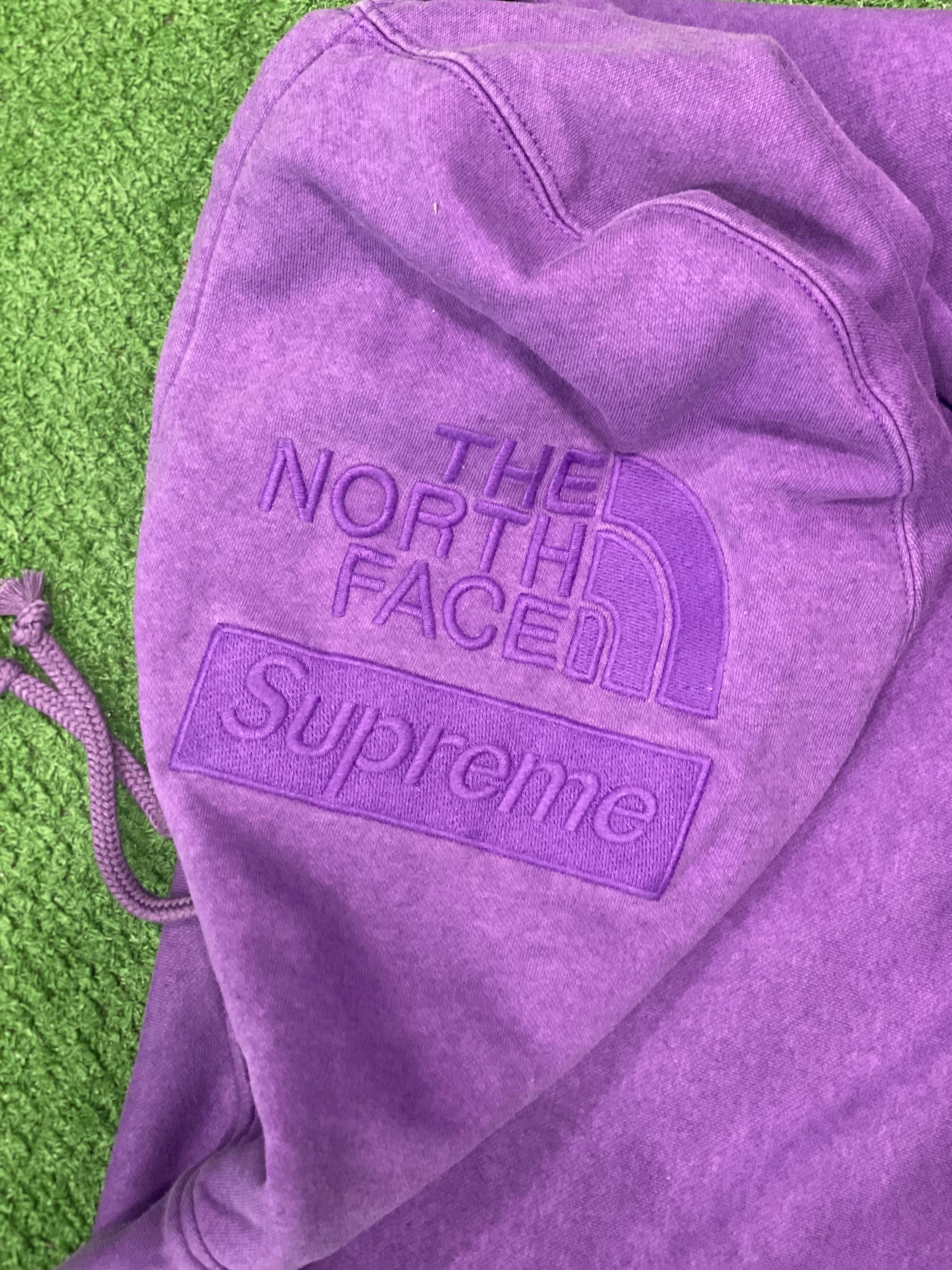 Supreme The North Face Pigment Printed Hooded Sweatshirt Purple, Sweatshirt - Supra Sneakers