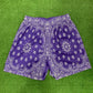 Bravest Studios Purple Paisley Shorts, Shorts - Supra Sneakers