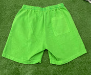 Psychworld Lime Green Canvas Shorts Black Logo, Shorts - Supra Sneakers