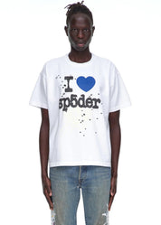 Sp5der Souvenir "I Heart Sp5der" Tee White / Blue - Supra Sneakers