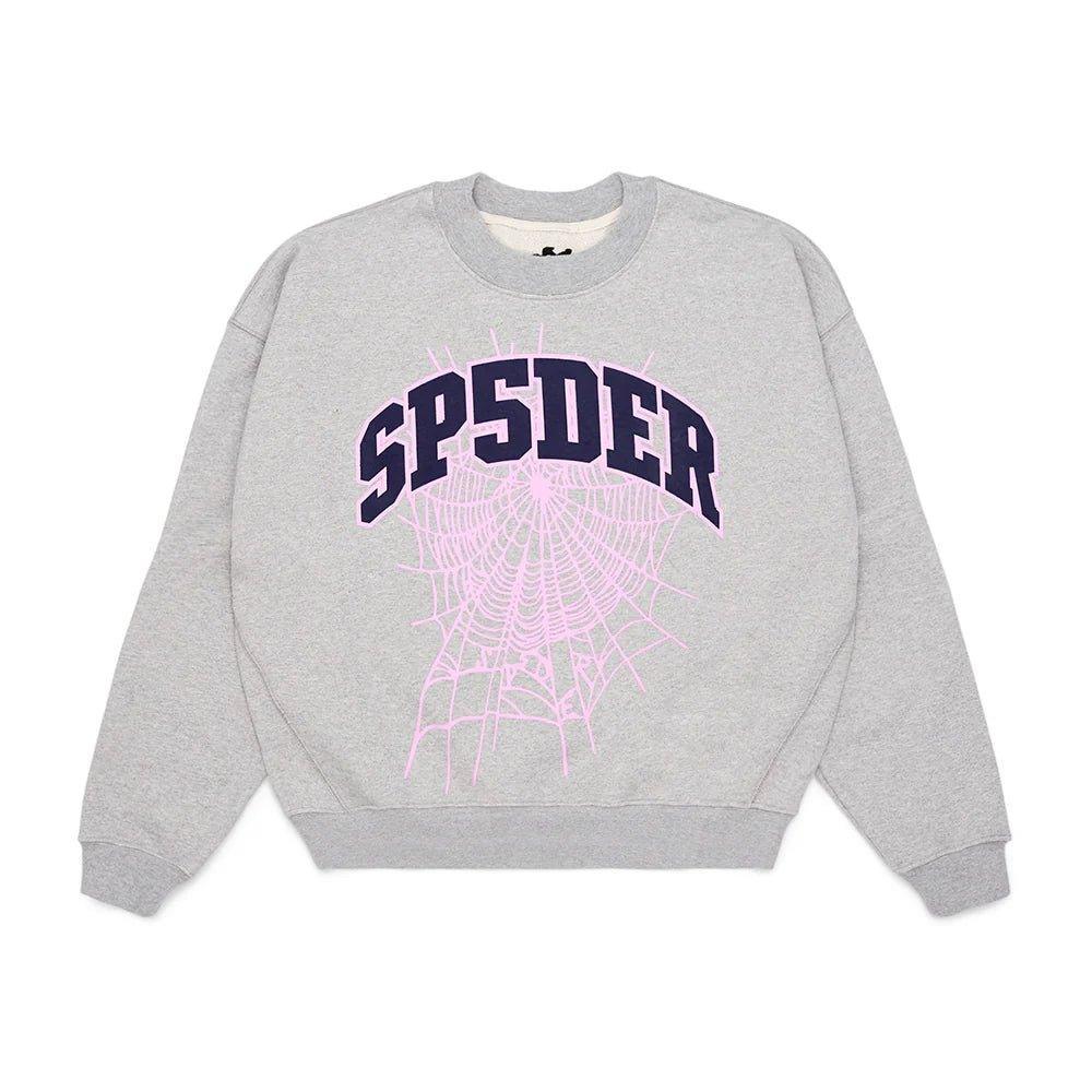 Sp5der Varsity Web Crewneck Heather Grey - Supra Sneakers