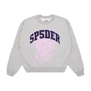 Sp5der Varsity Web Crewneck Heather Grey - Supra Sneakers