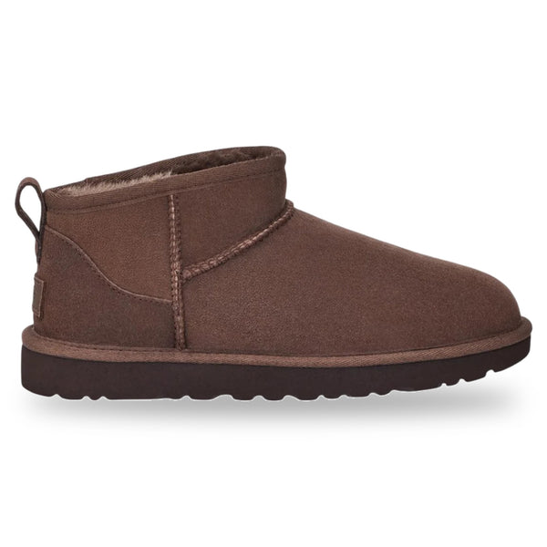 Brown suede ankle boot on a white background