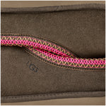 UGG Tasman II Slipper Dense Smoke (Women's) — close-up detail, UGGbraid collar - Image 5