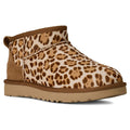 UGG 经典超迷你短靴 栗色 Felicity Leopard Jasmine（女款）