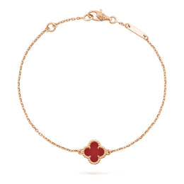 Van Cleef & Arpels Sweet Alhambra Armband 18K Roségold, Karneol